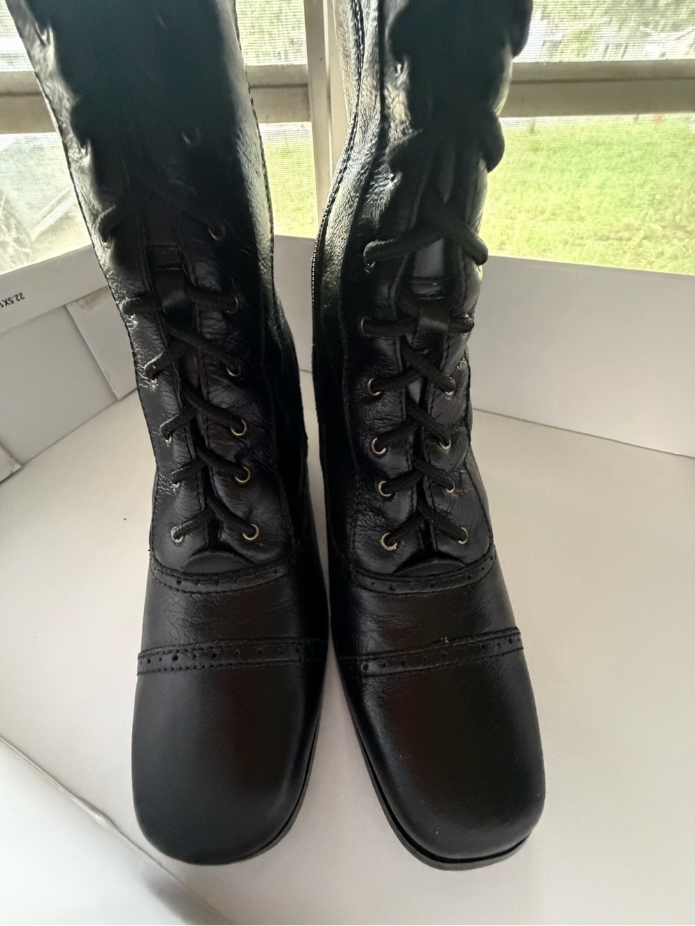 Aj Valenci Black Lace-Up Women's Leather Boots